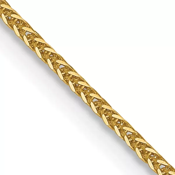 0.8mm 14K Yellow Gold Wheat Chain