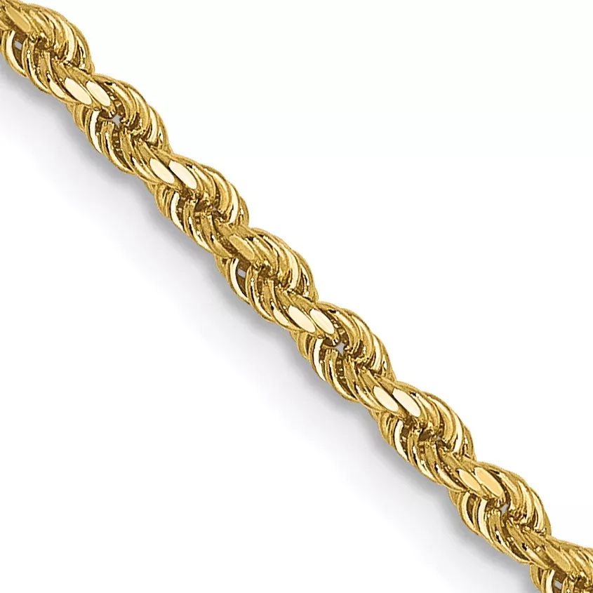 1.75mm 14K Yellow Gold Diamond-Cut Rope Chain
