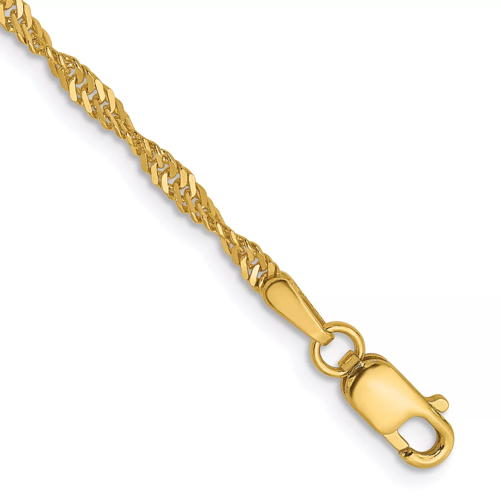 1.9mm 14K Yellow Gold Singapore Chain