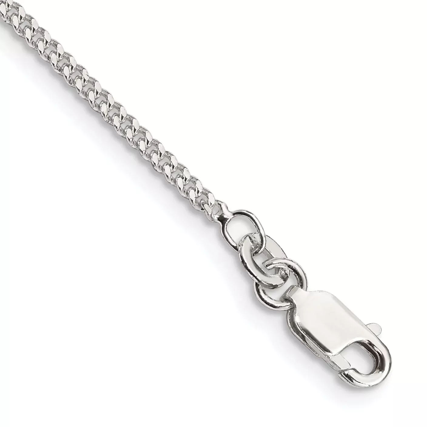 10 Inch Sterling Silver 1.75mm Curb Chain Anklet