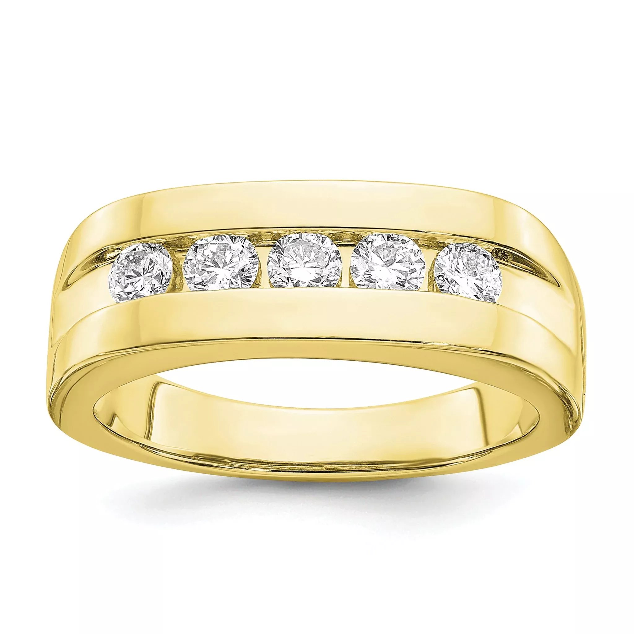 10k 3/4 carat Lab Grown Diamond VS/SI+ G+ Complete Men's Band