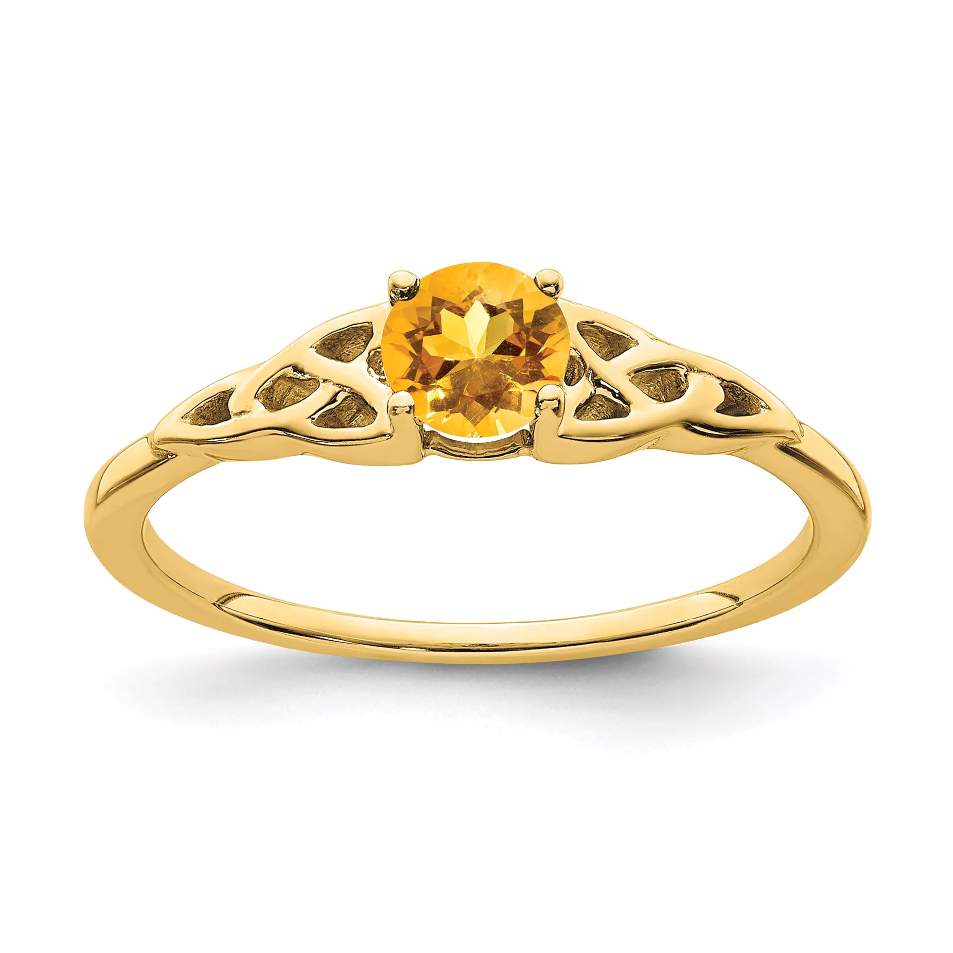 10k Citrine Celtic Knot Ring