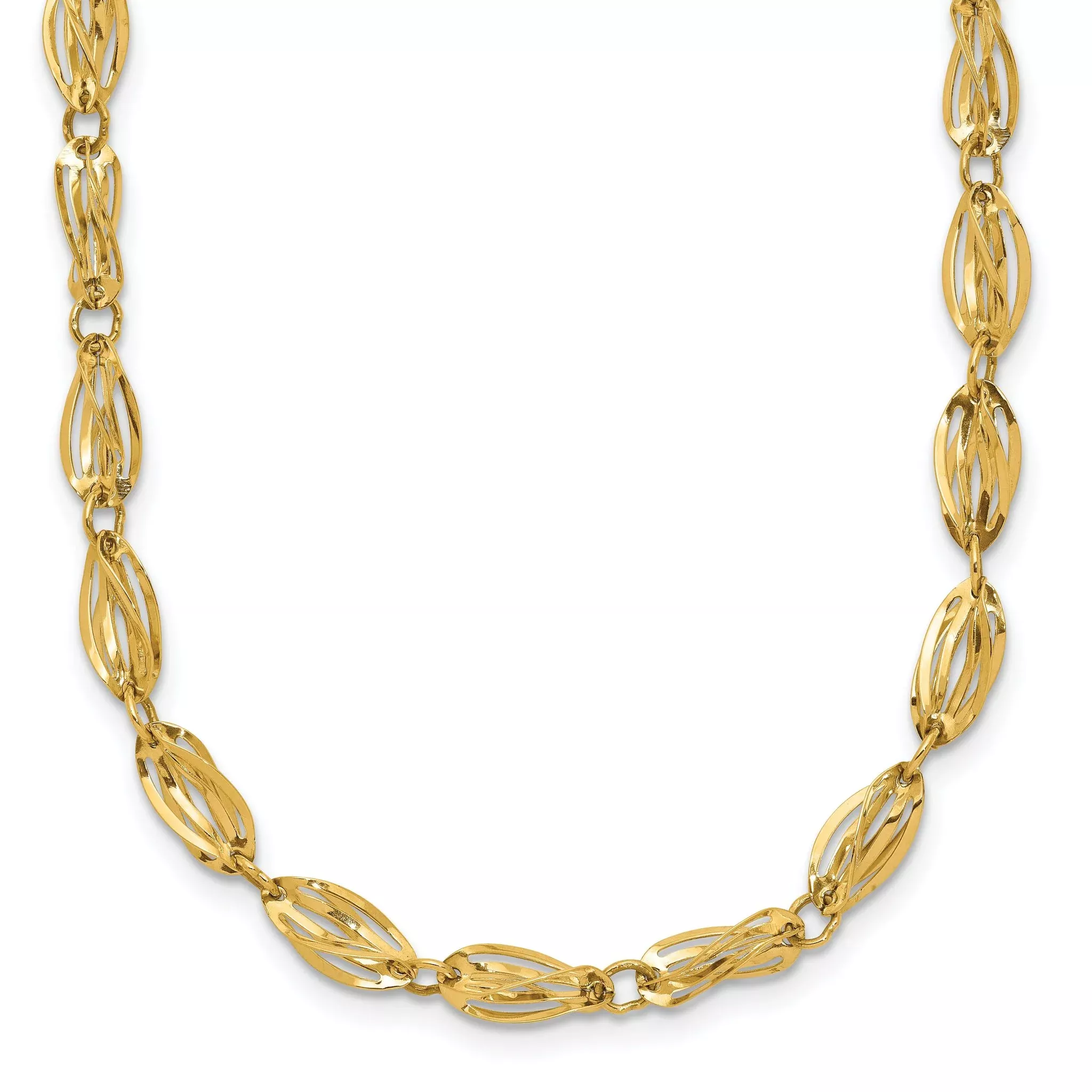 10k Fancy Link Necklace