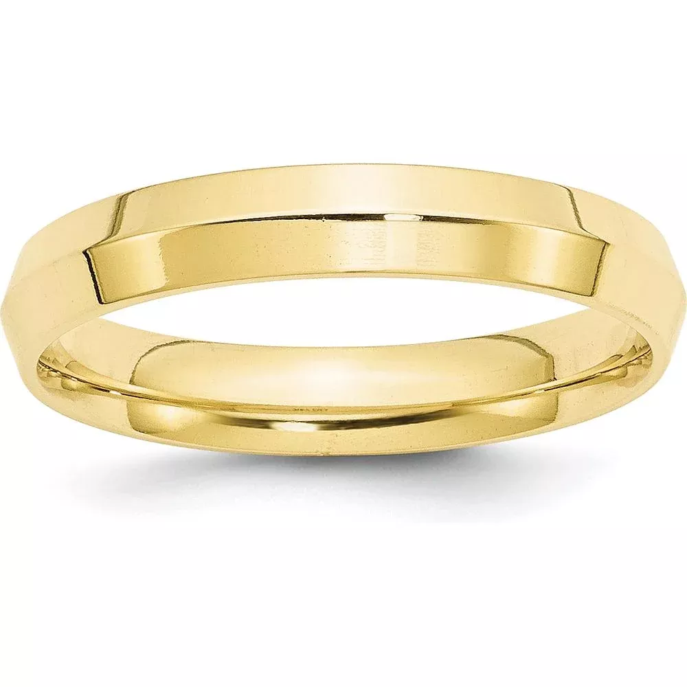 10K Yellow Gold 4mm Knife Edge Comfort Fit Wedding Band - Size 12.5 by Luciano & Cie