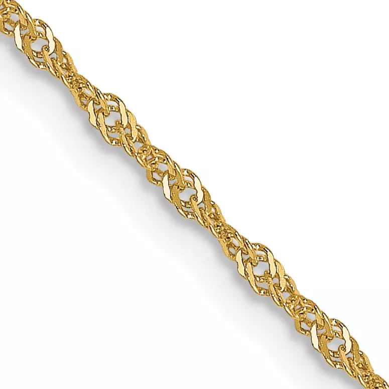 14 Karat 1mm Singapore with Lobster Clasp Chain