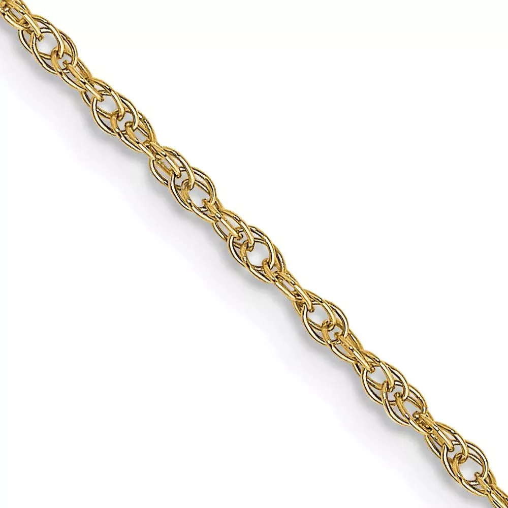 14K Yellow Gold 22" Cable Rope Necklace with Spring Ring Clasp by Oro Pregiato