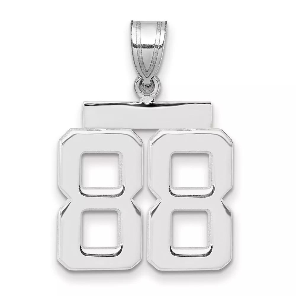 14kw Medium Polished Number 88 Charm