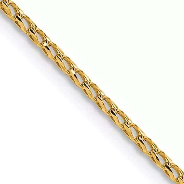 16 Inch 14K 1mm D /C Open Franco Chain Necklace