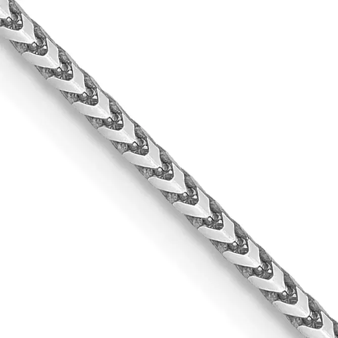 18 Inch 14K White Gold 1.1mm Franco Chain Necklace