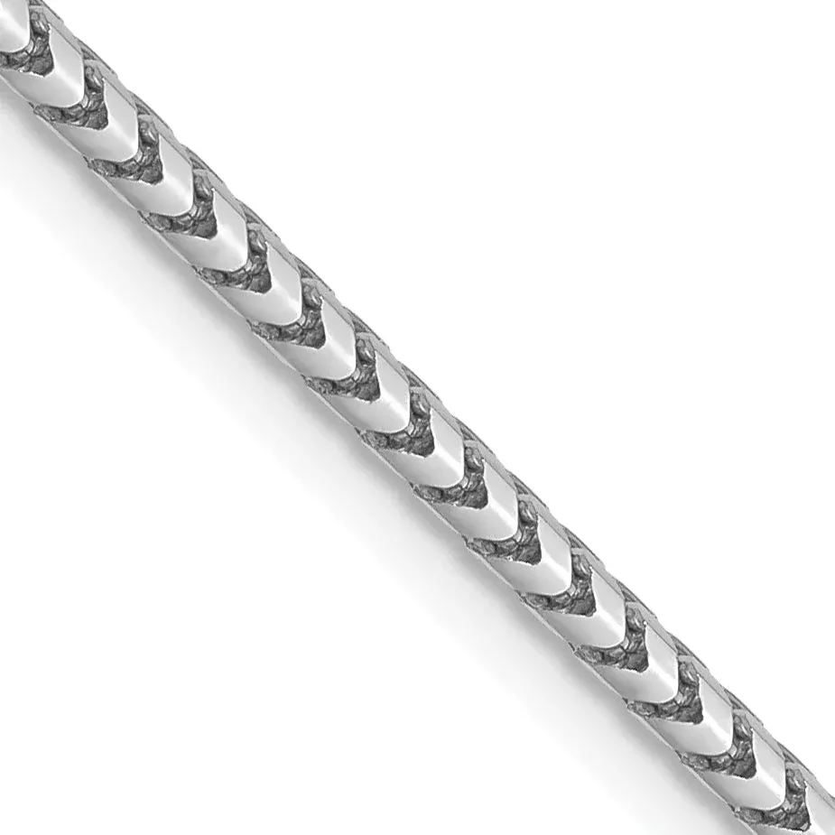 18 Inch 14K White Gold 1.5mm Franco Chain Necklace