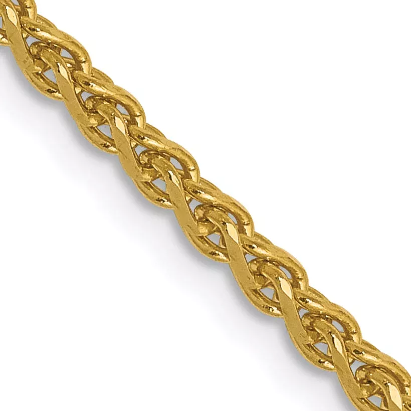 24 Inch 14K 1.8mm Solid D /C Spiga Chain Necklace