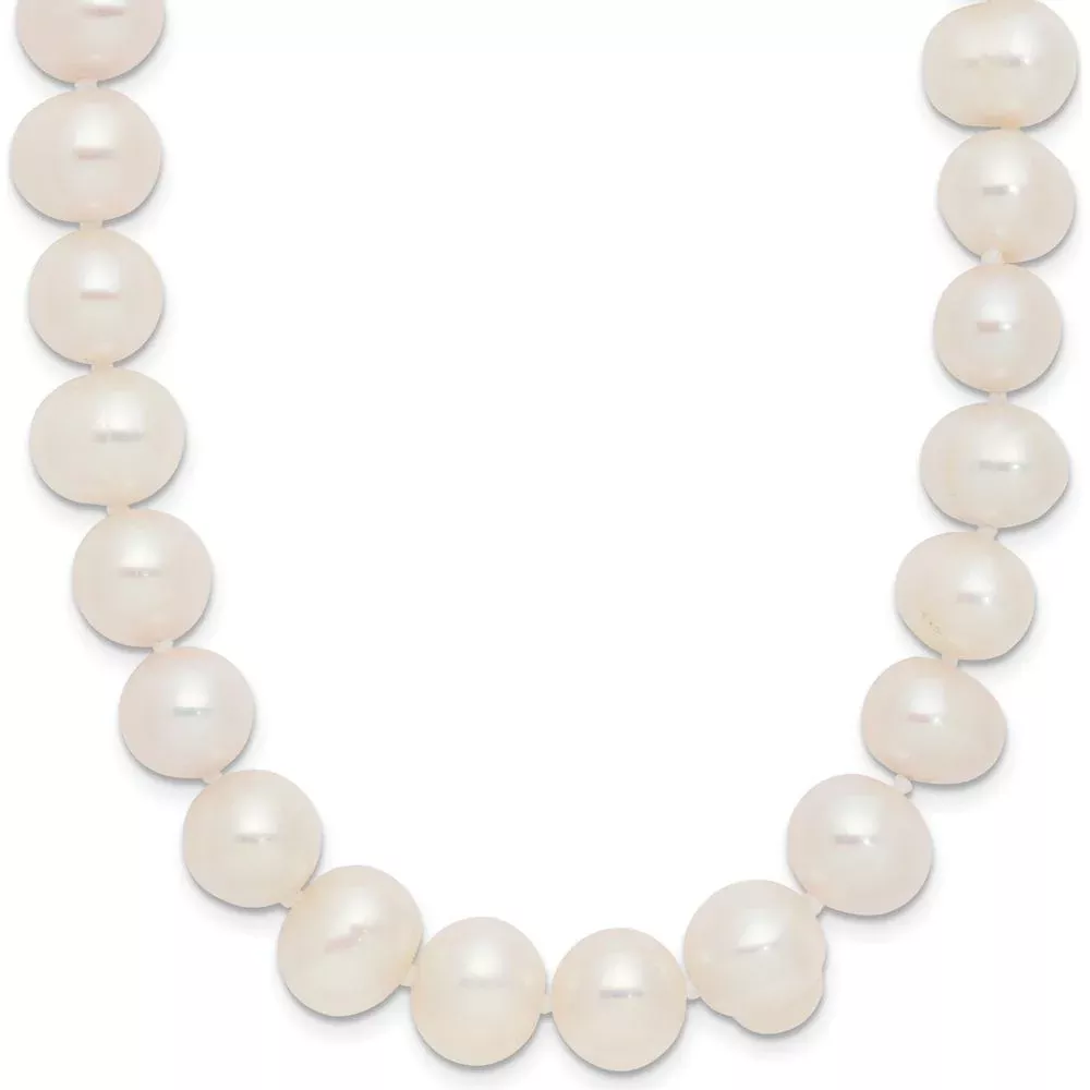 9-10mm White Semi-Round Freshwater Cultured Pearl Endless Necklace - 80" by Monteluci Fine Jewelry