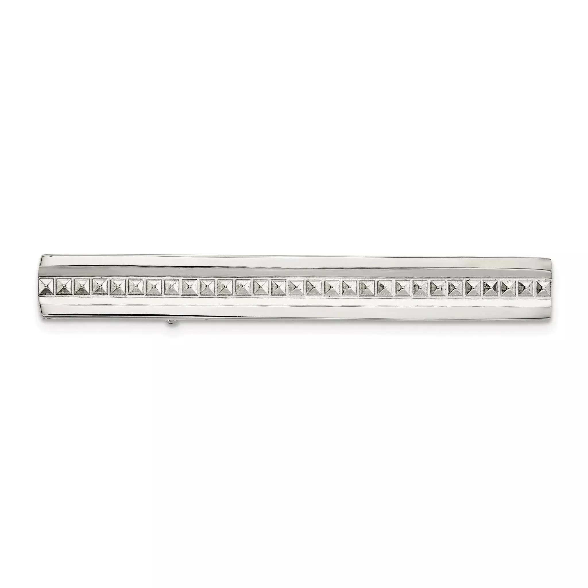 Chisel Stainless Steel Polished Studded Tie Bar