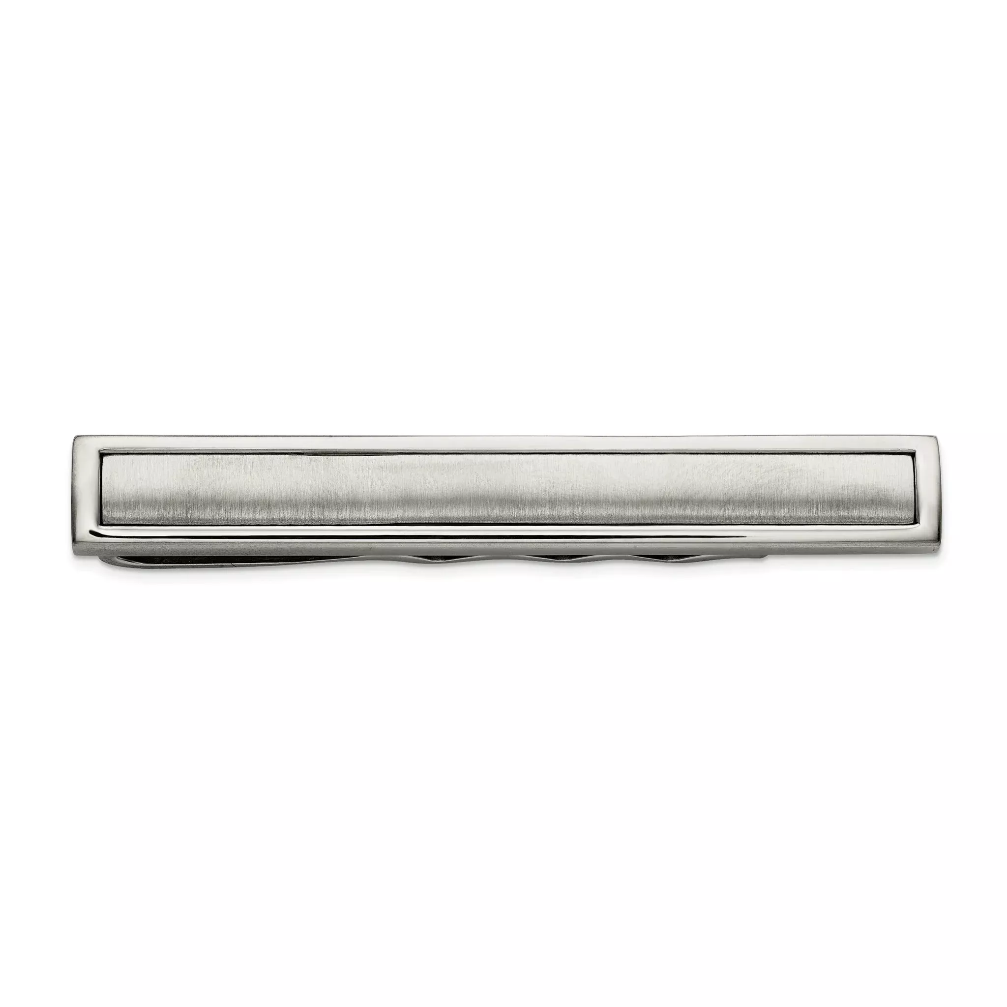 Chisel Titanium Brushed and Polished Tie Bar