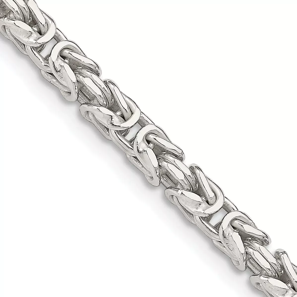 Sterling Silver Byzantine Chain Necklace 3.25mm