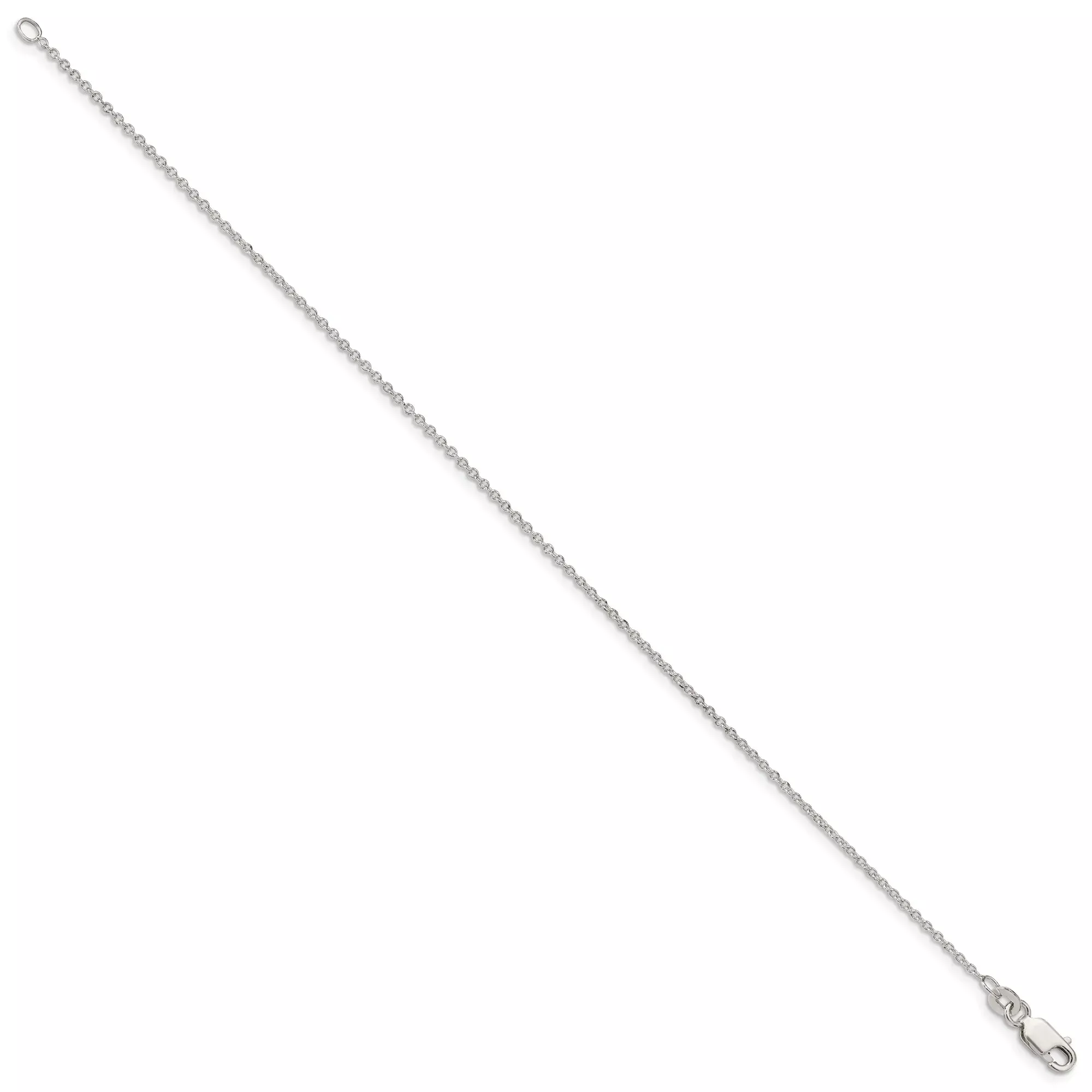 Sterling Silver Cable Chain Bracelet, 1.25 mm