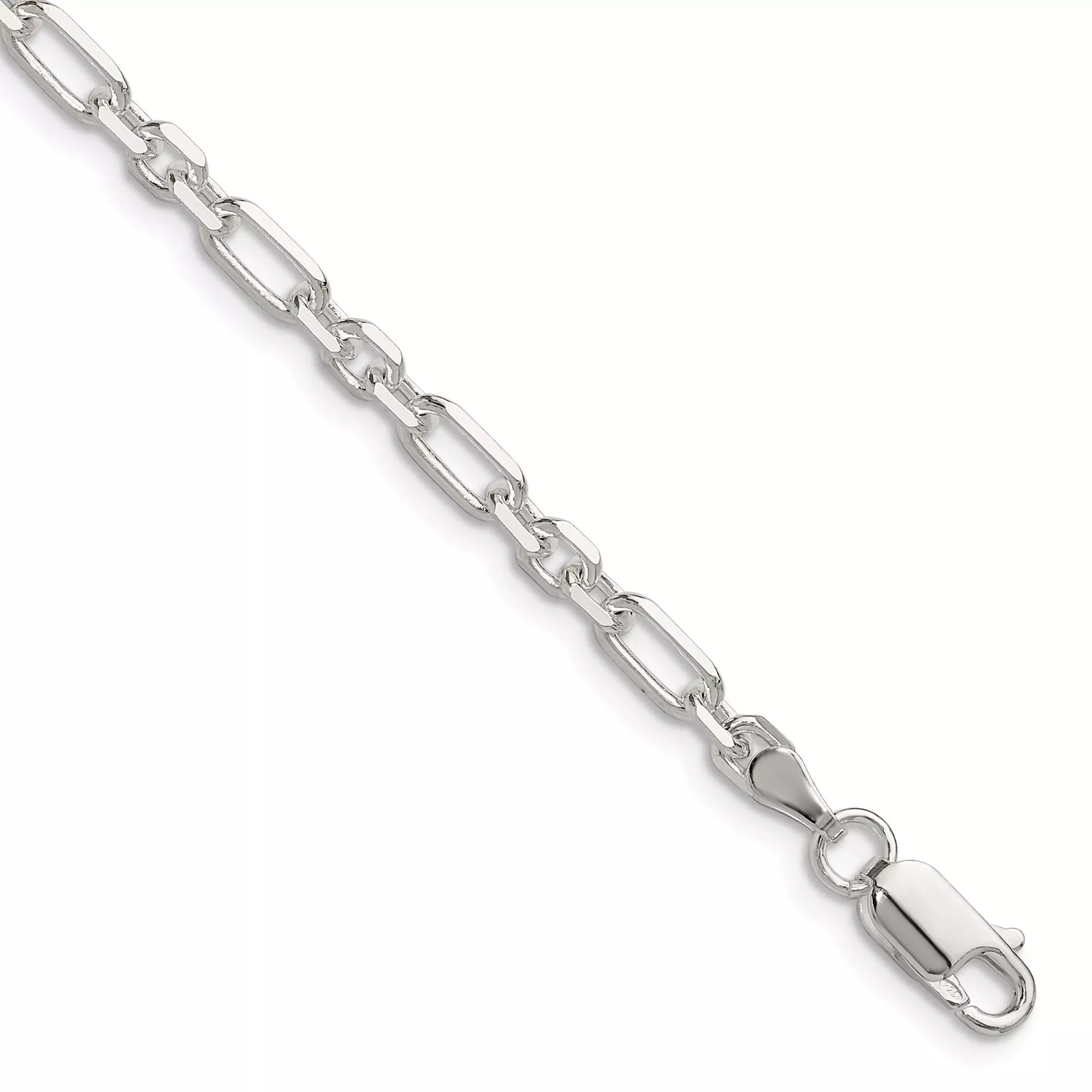 Sterling Silver Cable Chain Bracelet, 4 mm