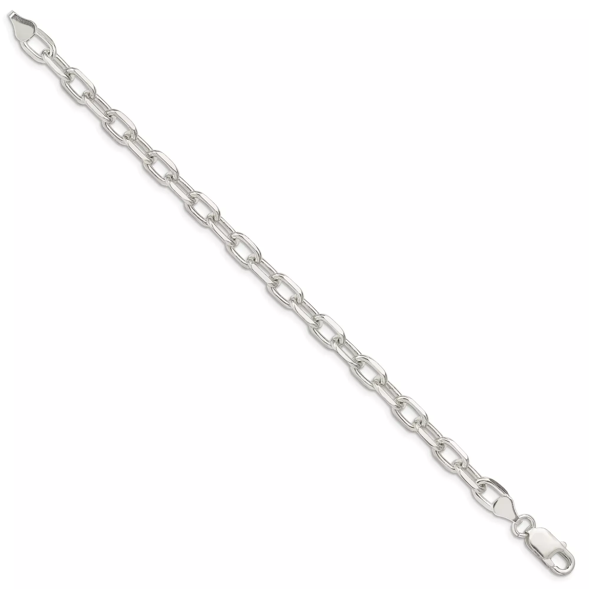 Sterling Silver Cable Chain Bracelet, 6.65 mm