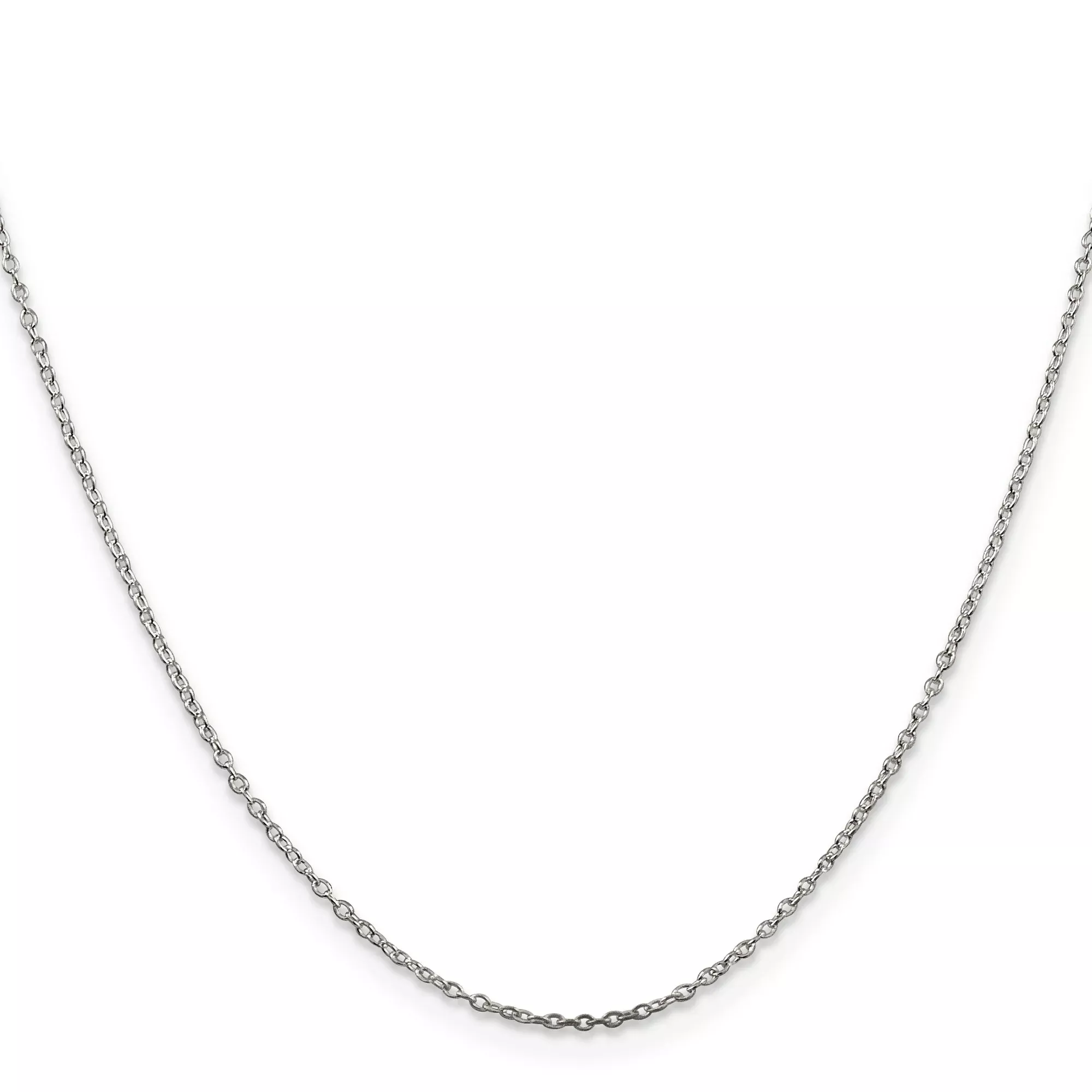 Sterling Silver Cable Chain Necklace, 1 mm