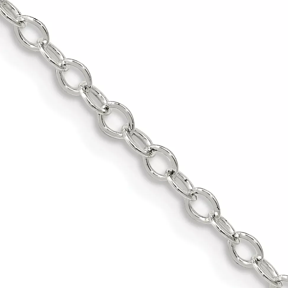 Sterling Silver Cable Chain Necklace 2.5mm