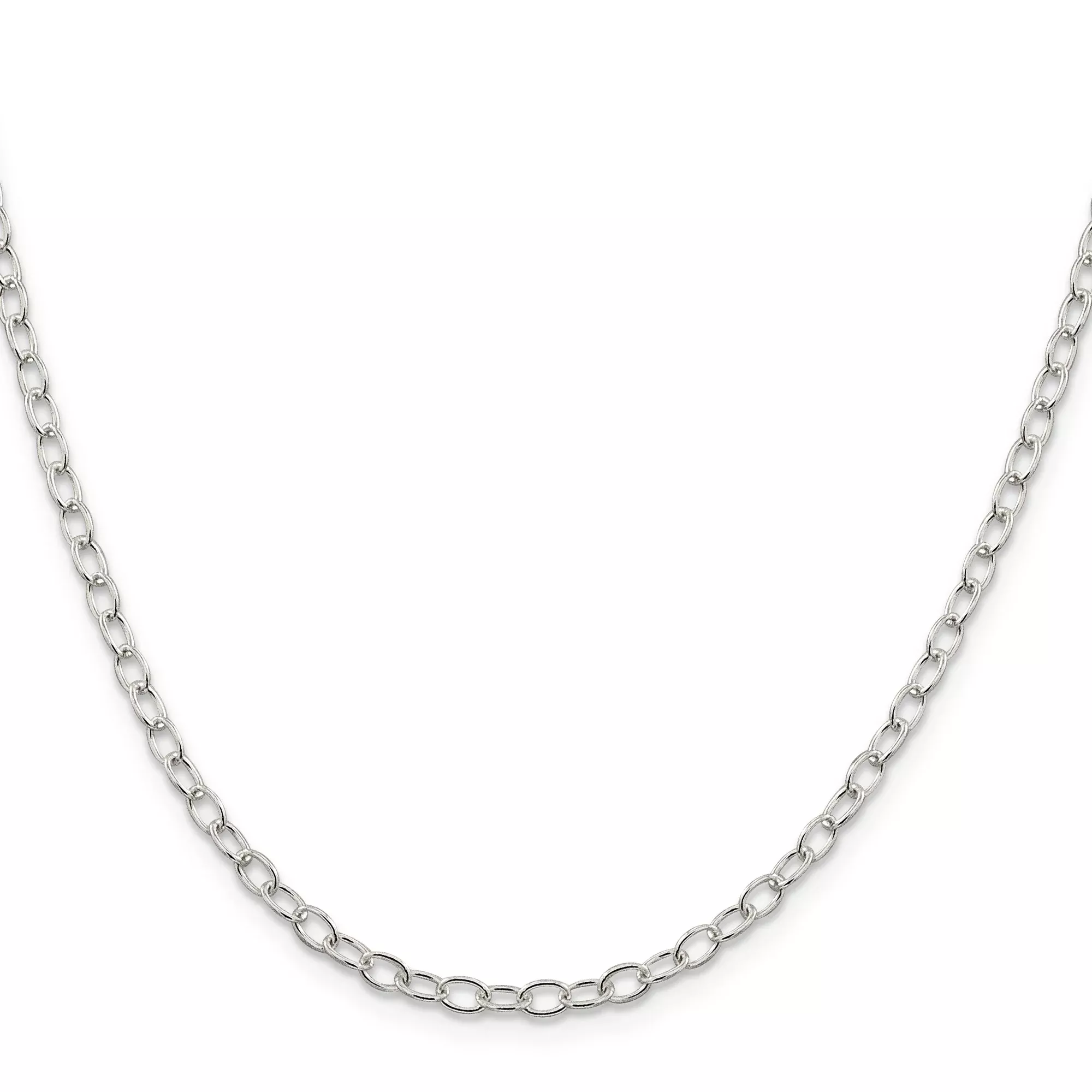Sterling Silver Cable Chain Necklace, 3.4 mm