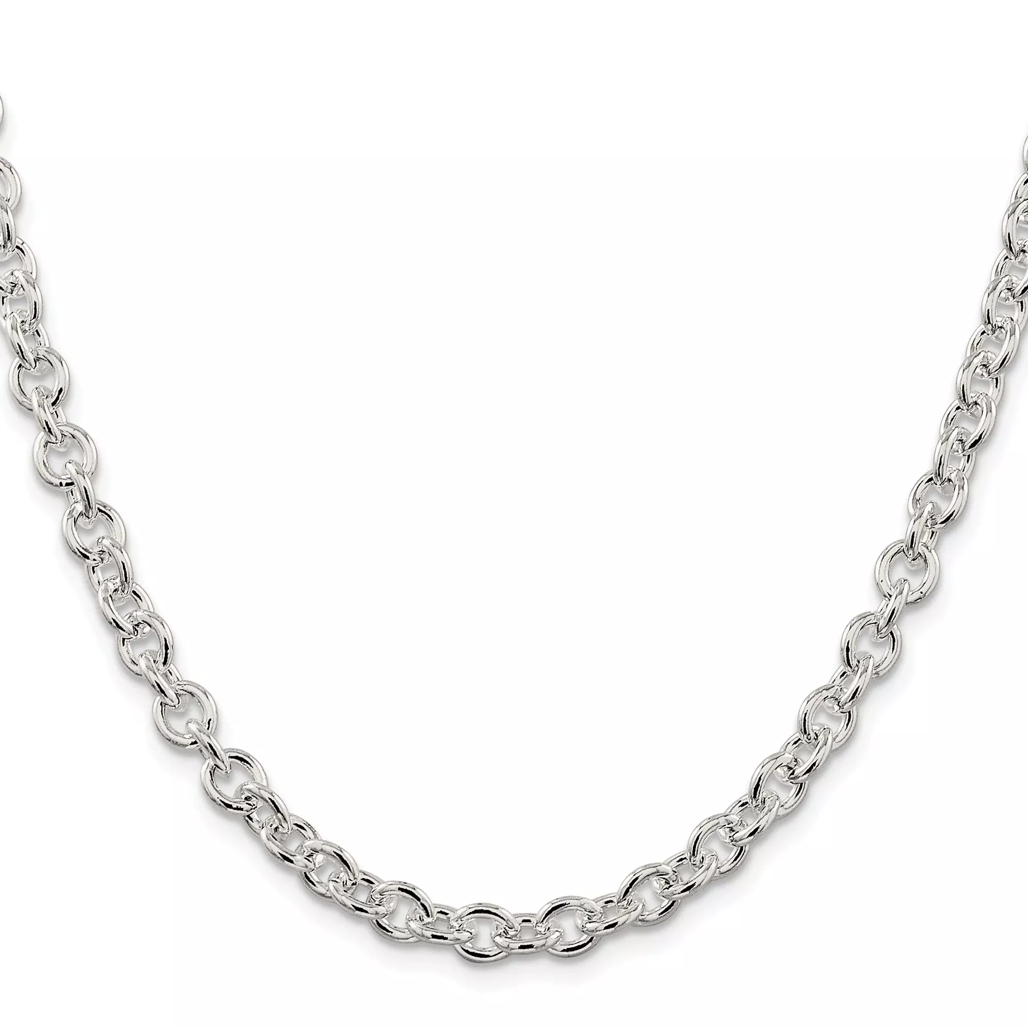 Sterling Silver Cable Chain Necklace, 6.1 mm