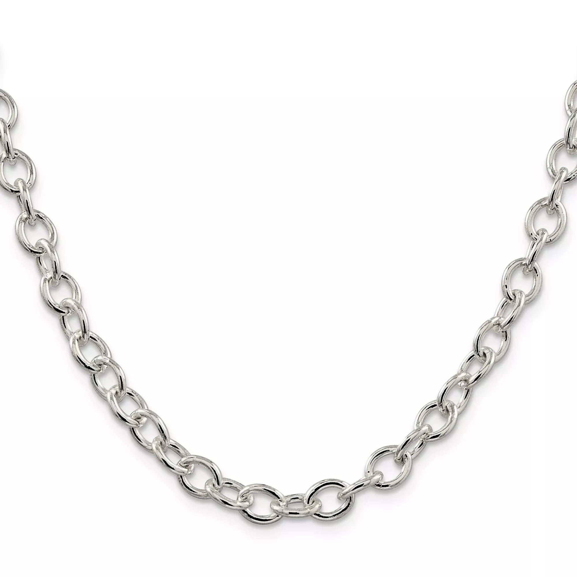 Sterling Silver Cable Chain Necklace, 6.8 mm
