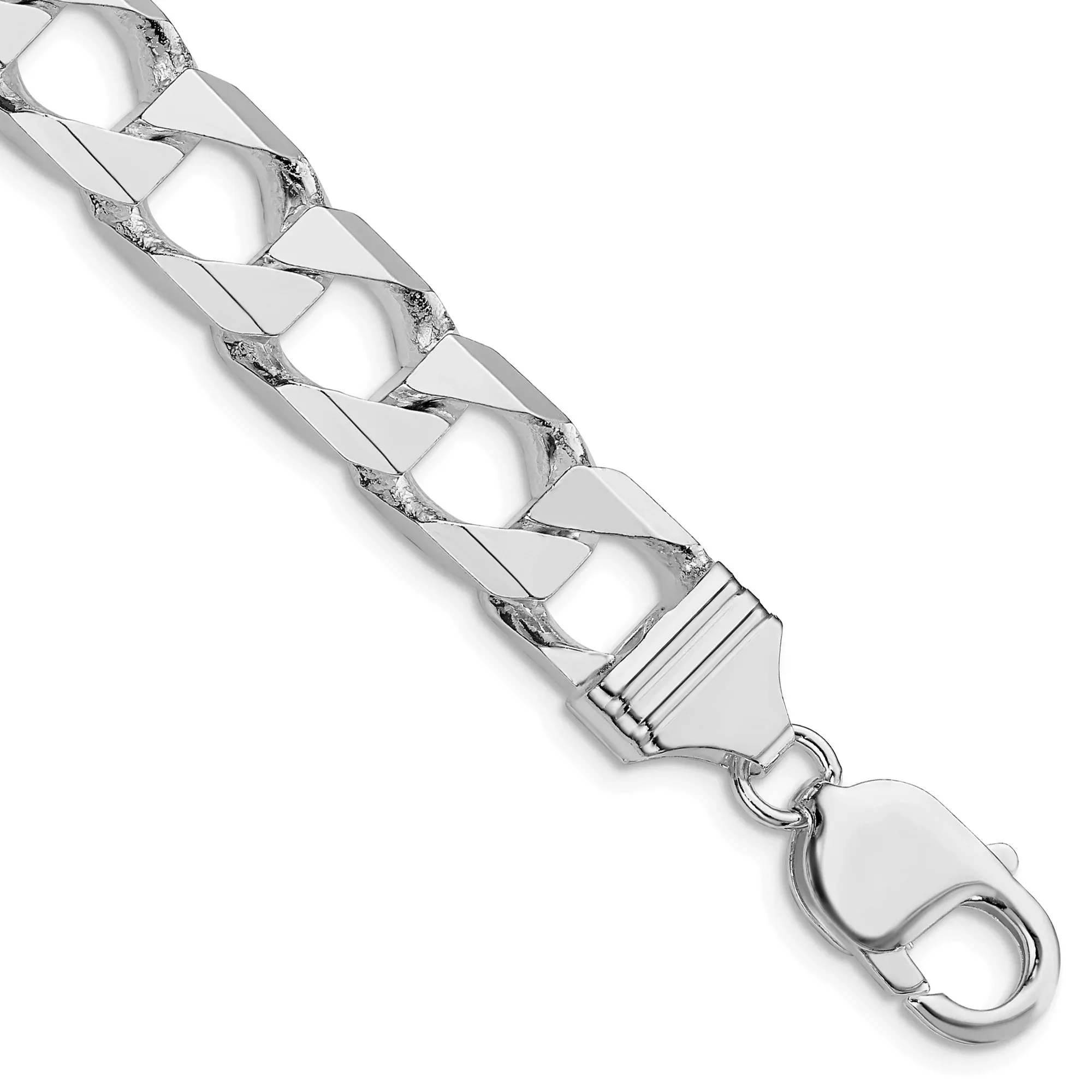 Sterling Silver Curb Chain Anklet, 10.3 mm