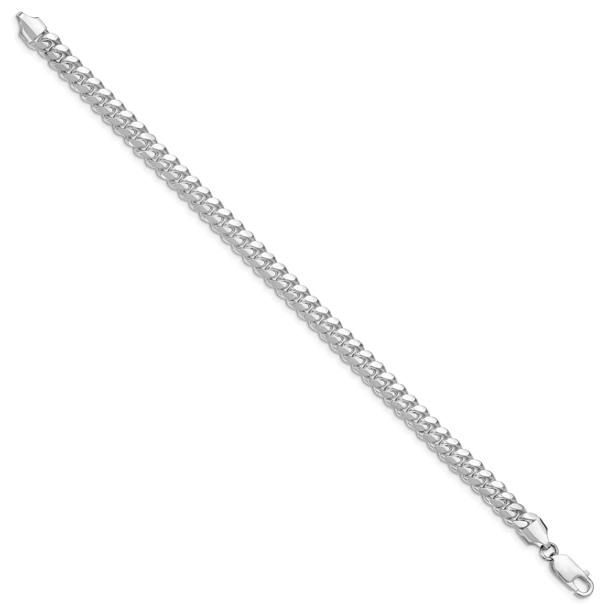 Sterling Silver Curb Chain Anklet, 6.4 mm