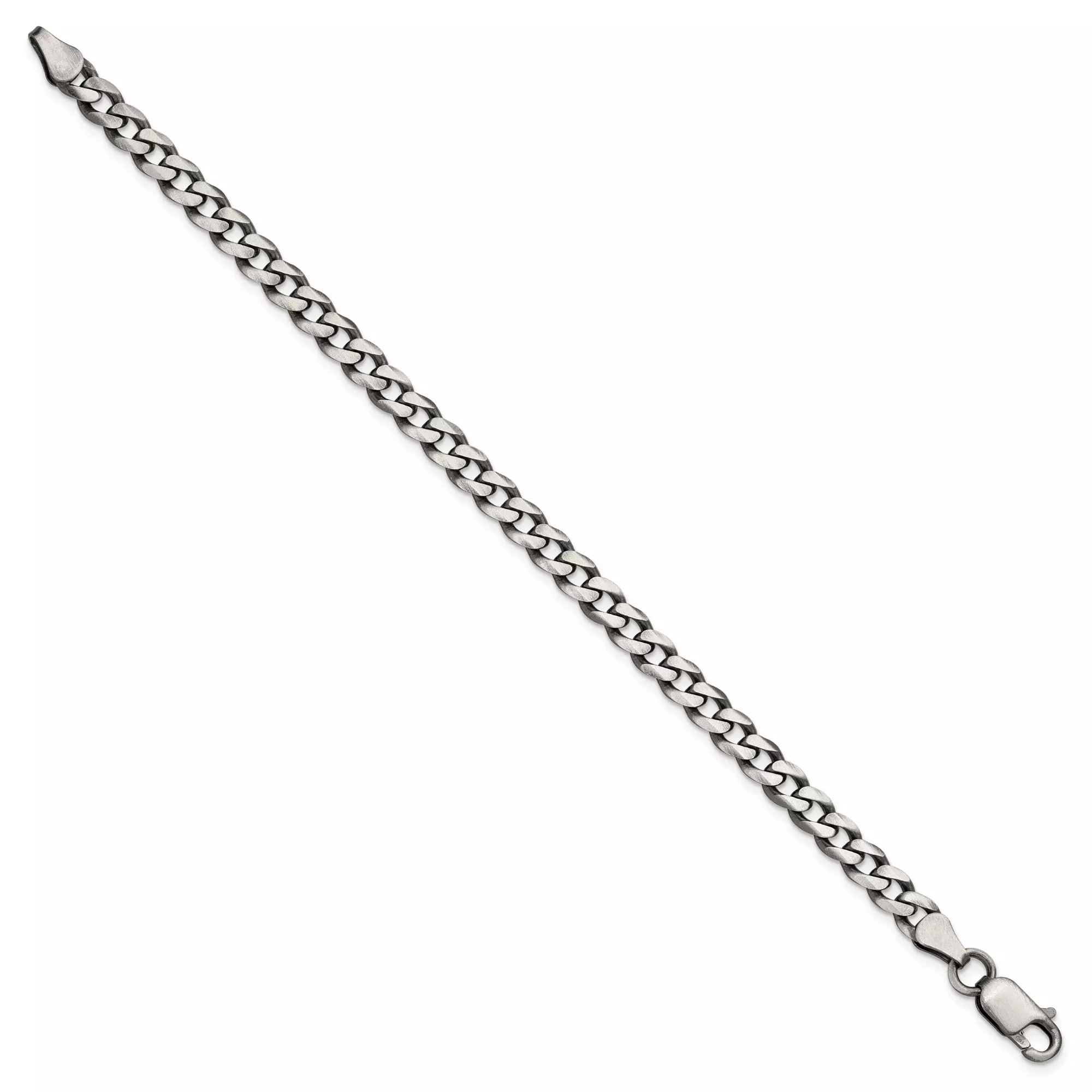 Sterling Silver Curb Chain Anklet, 6 mm