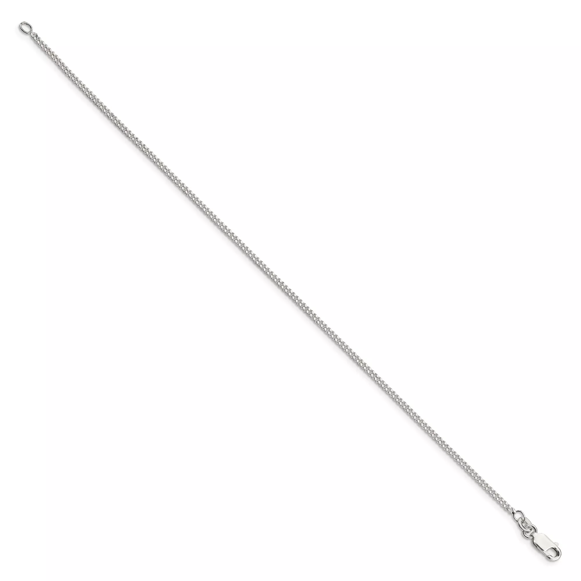 Sterling Silver Curb Chain Bracelet, 1.75 mm