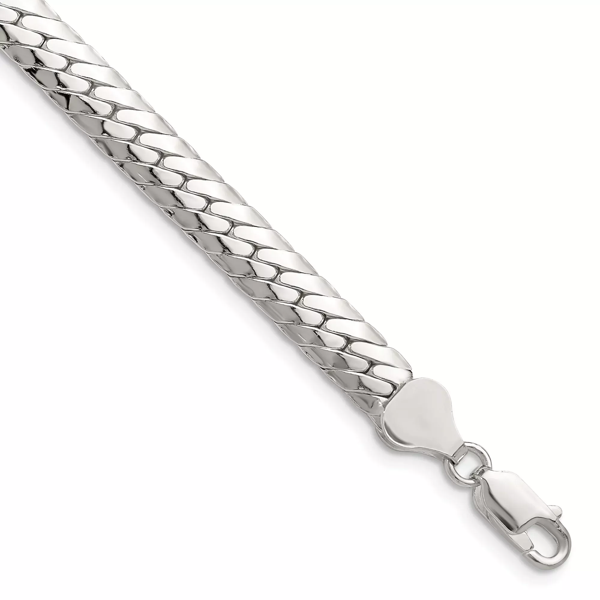Sterling Silver Curb Chain Bracelet, 6.25 mm