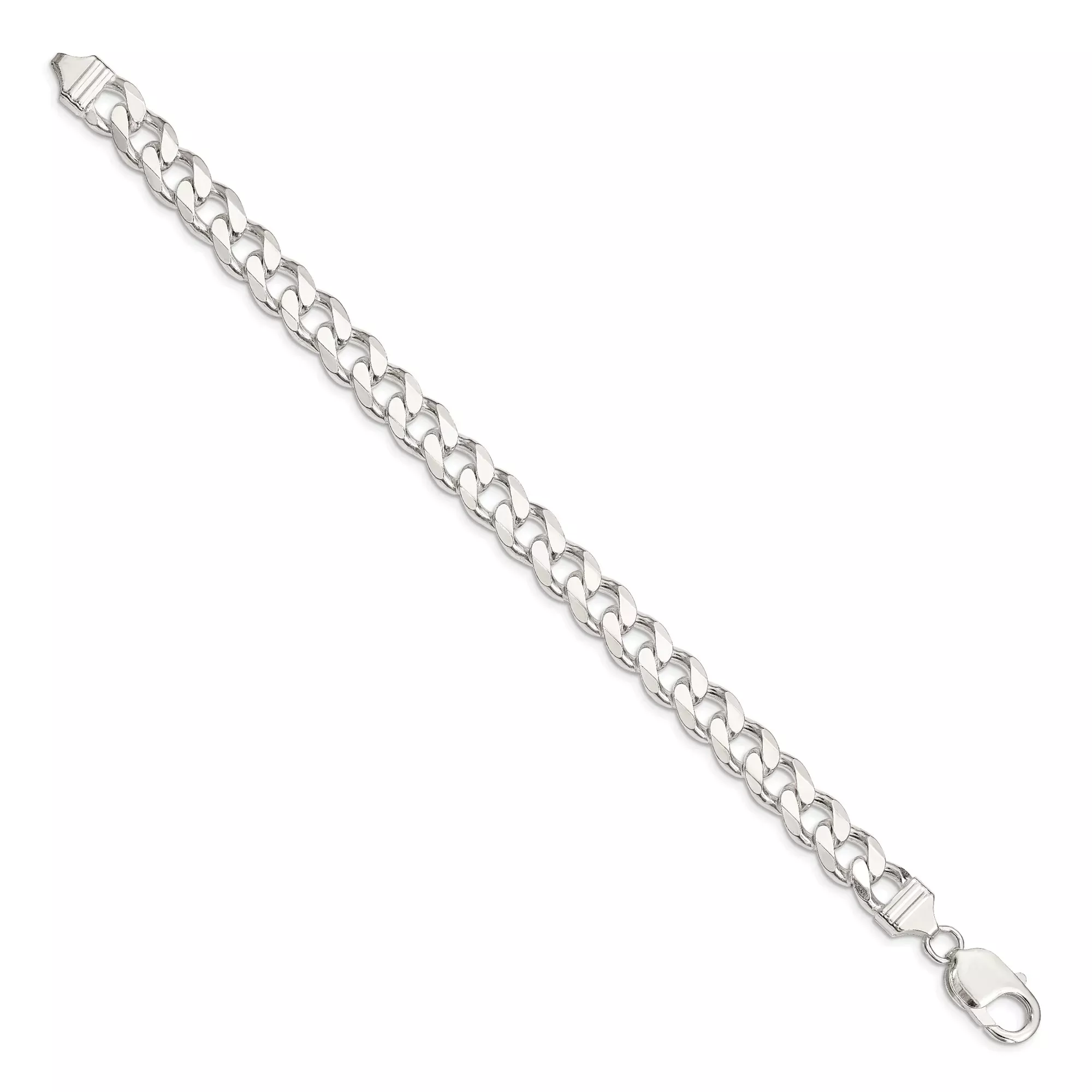 Sterling Silver Curb Chain Bracelet, 9.3 mm