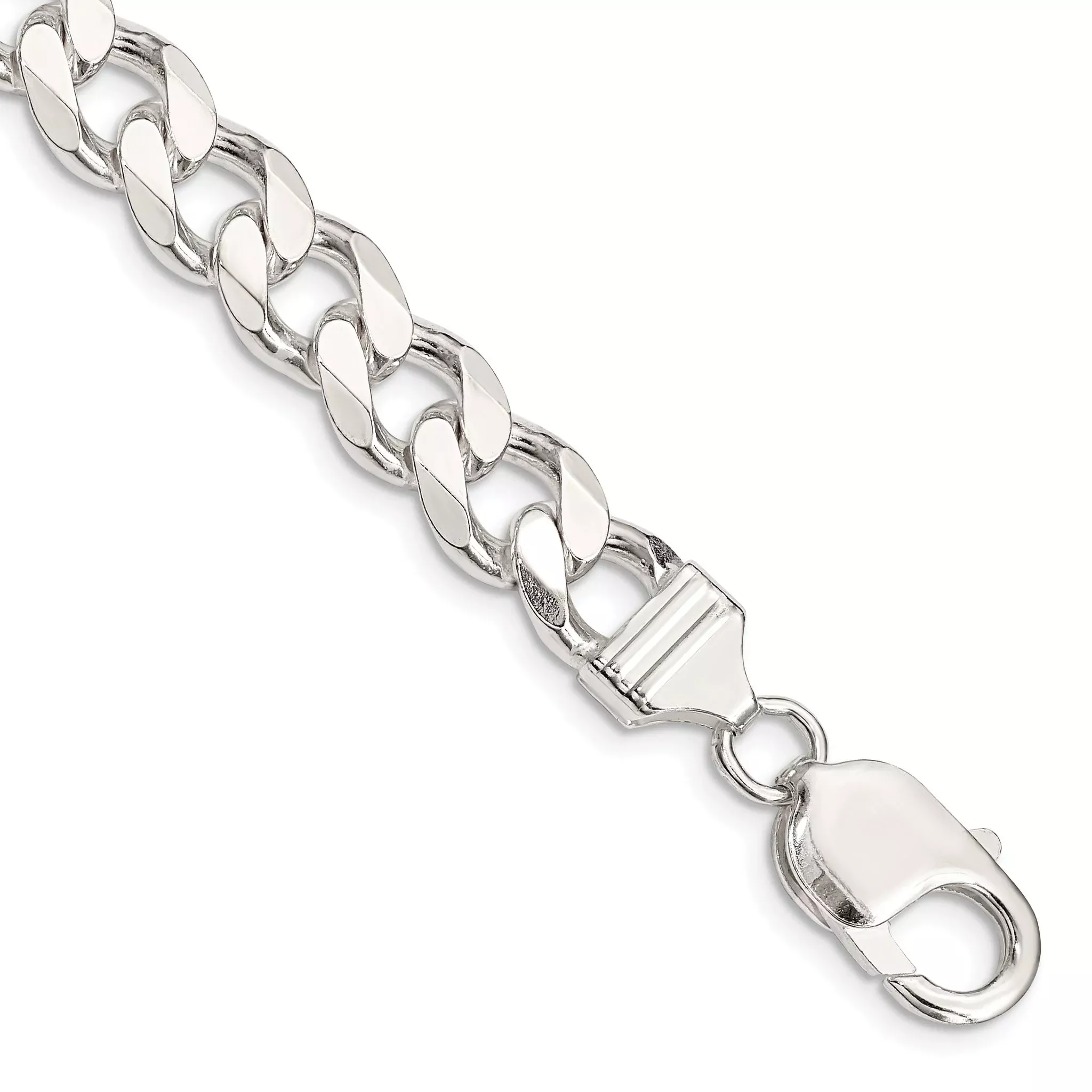Sterling Silver Curb Chain Bracelet 9.3mm