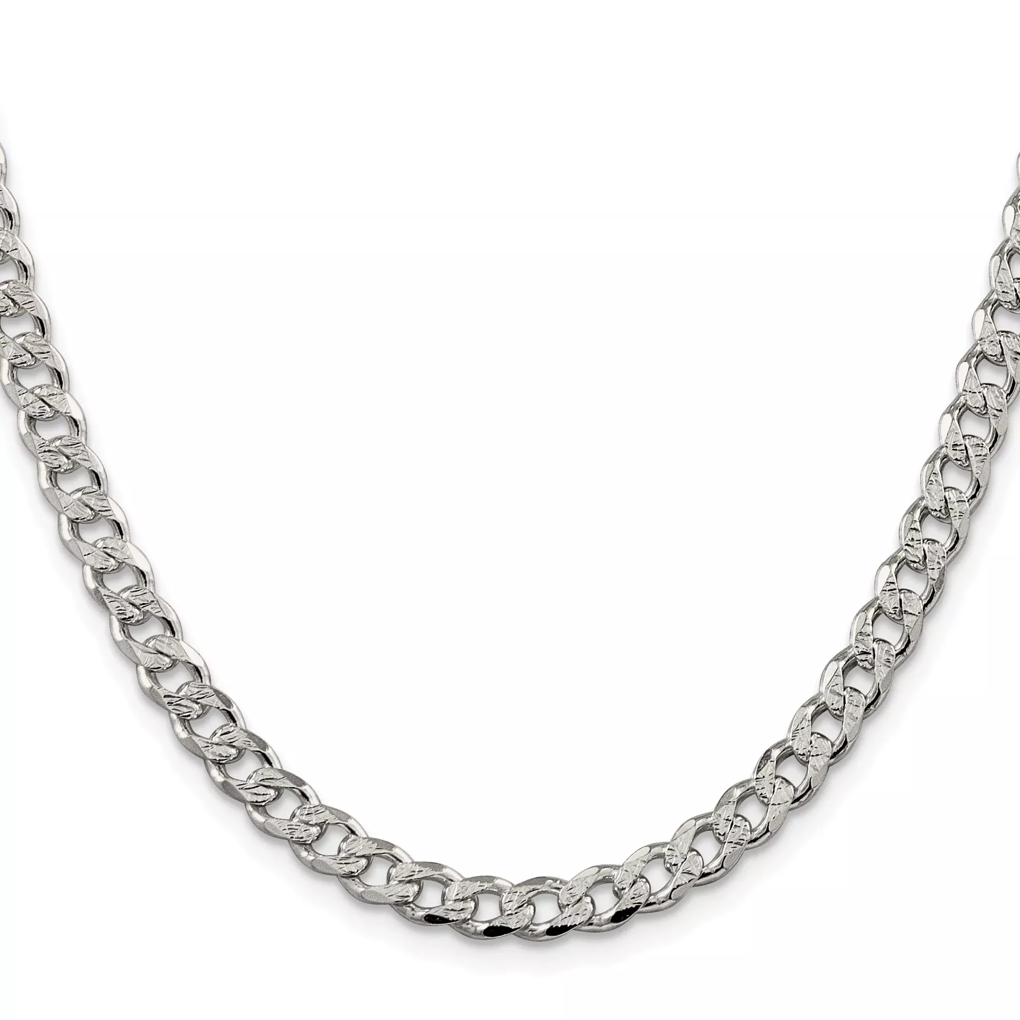 Sterling Silver Curb Chain Necklace, 5.5 mm