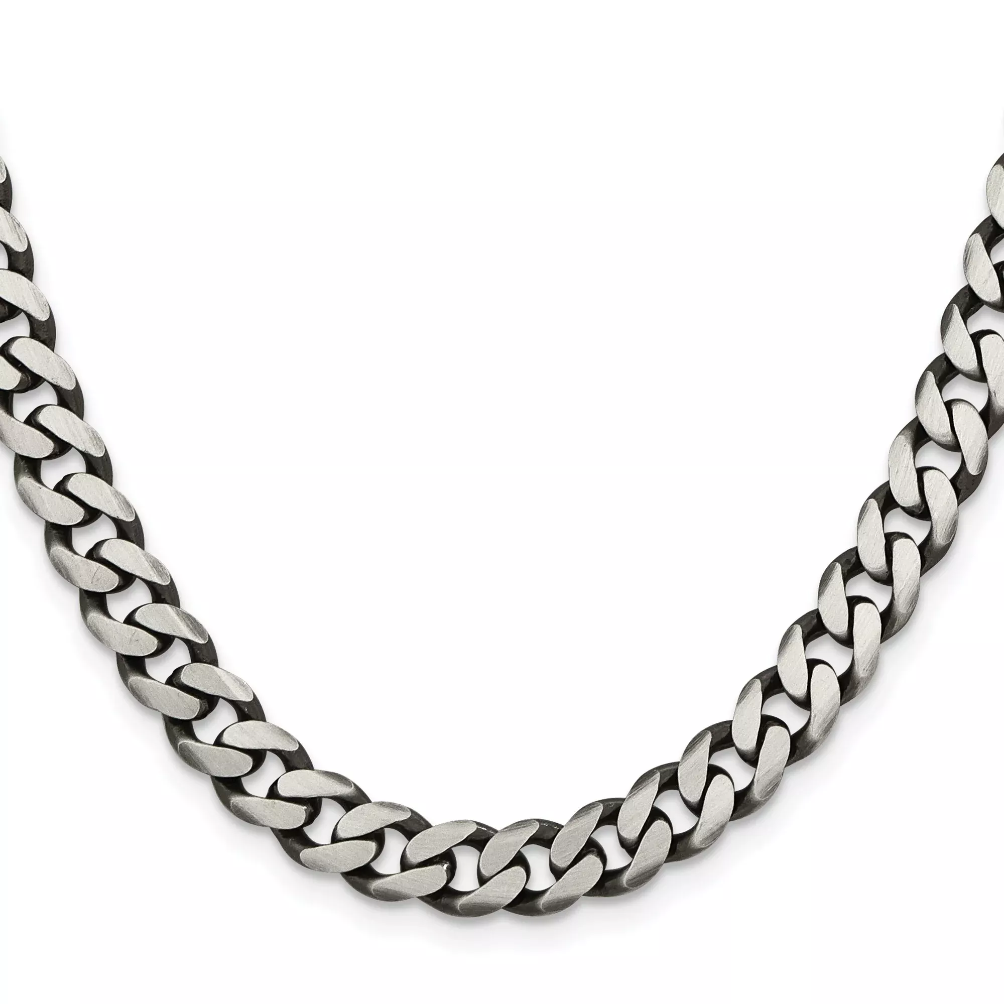Sterling Silver Curb Chain Necklace, 7.5 mm