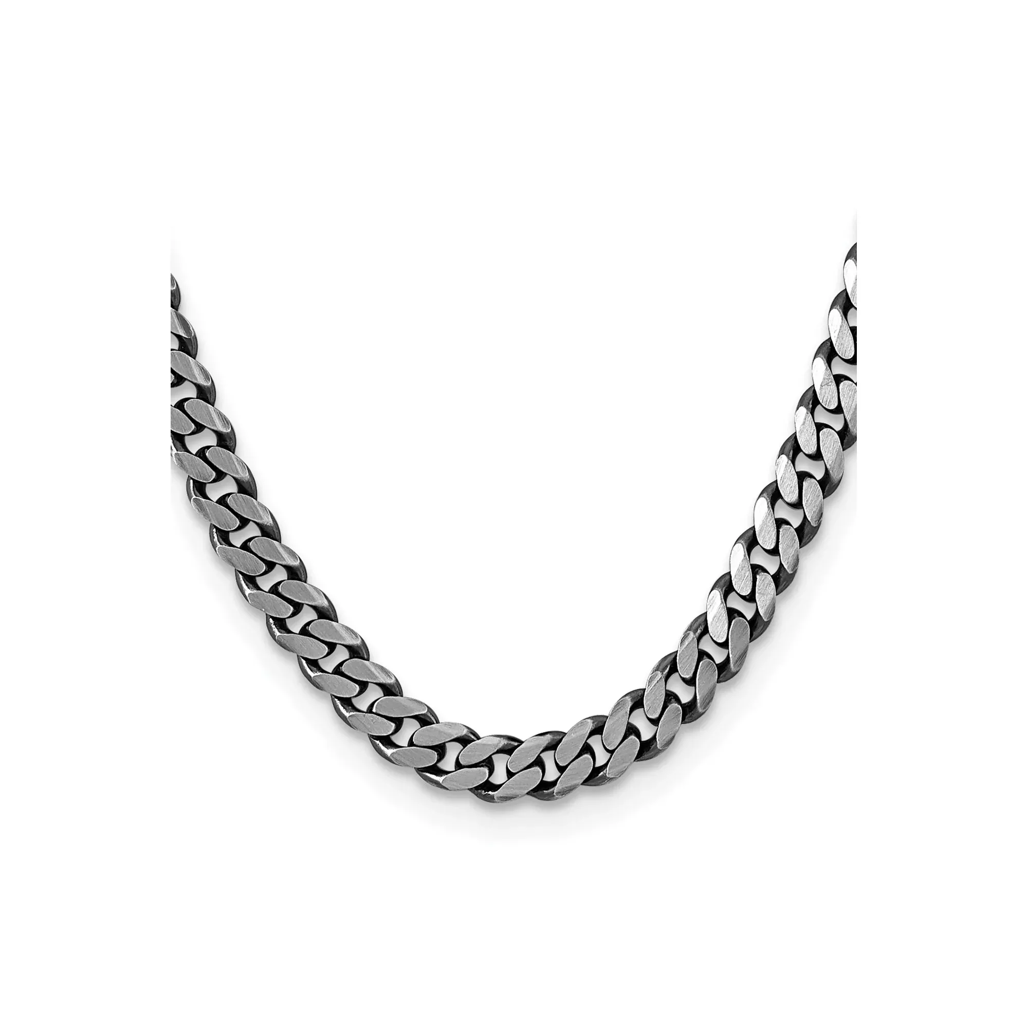 Sterling Silver Curb Chain Necklace, 8.3 mm