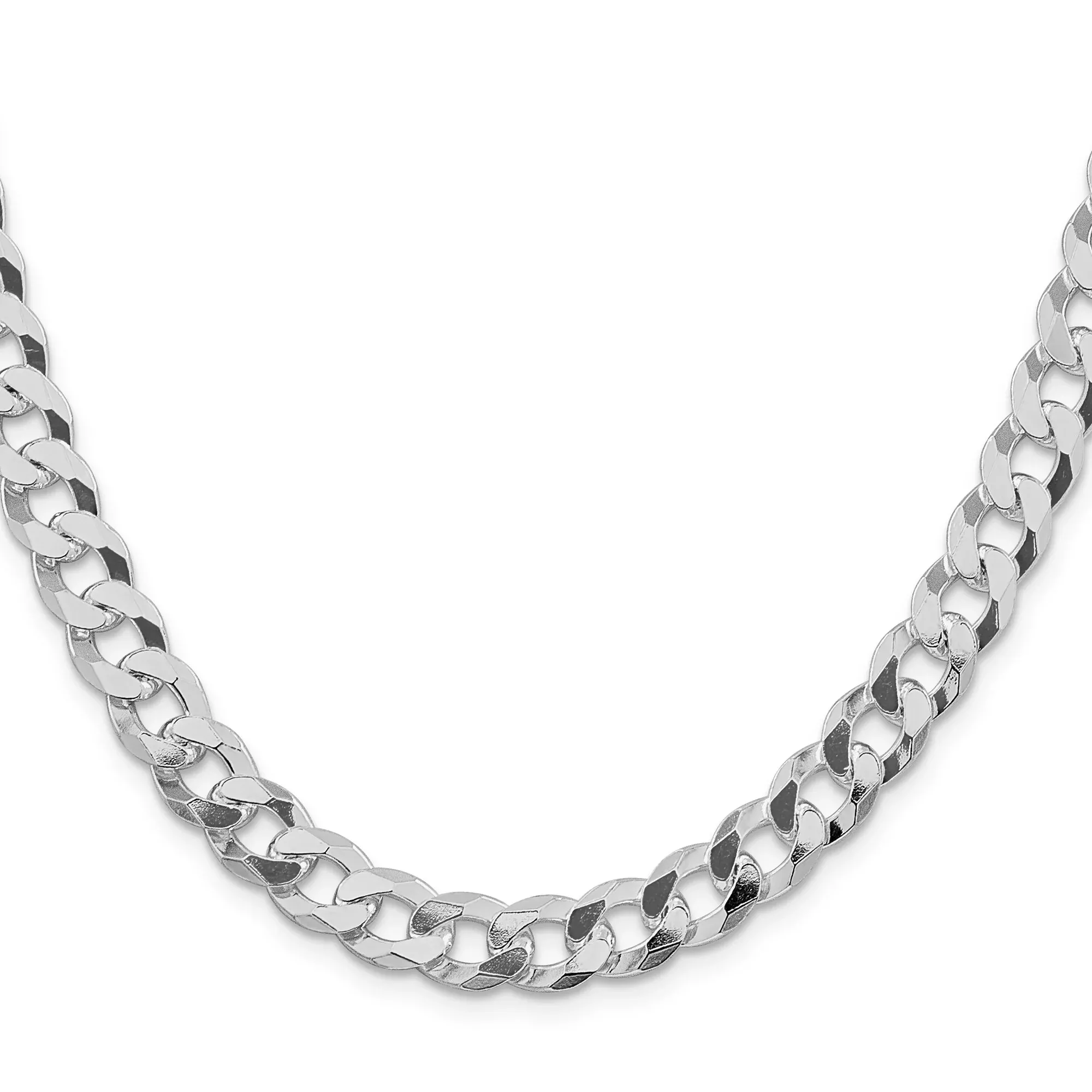 Sterling Silver Curb Chain Necklace, 8.5 mm
