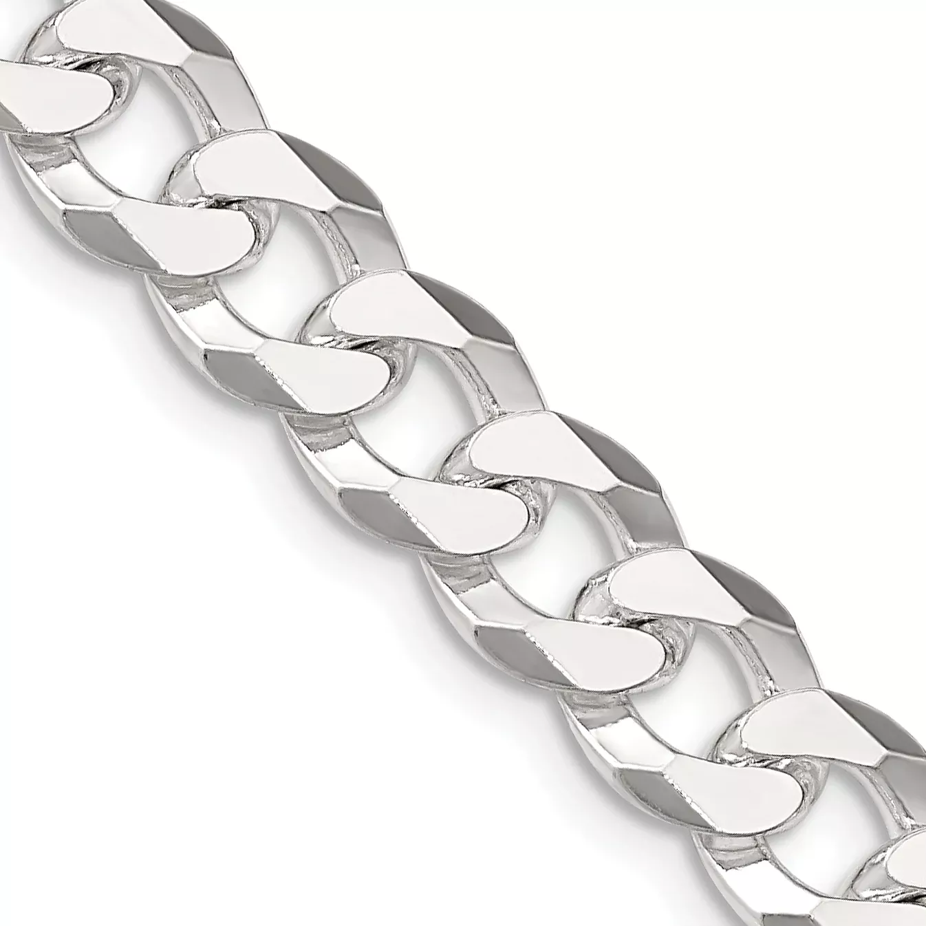 Sterling Silver Curb Chain Necklace 8.5mm