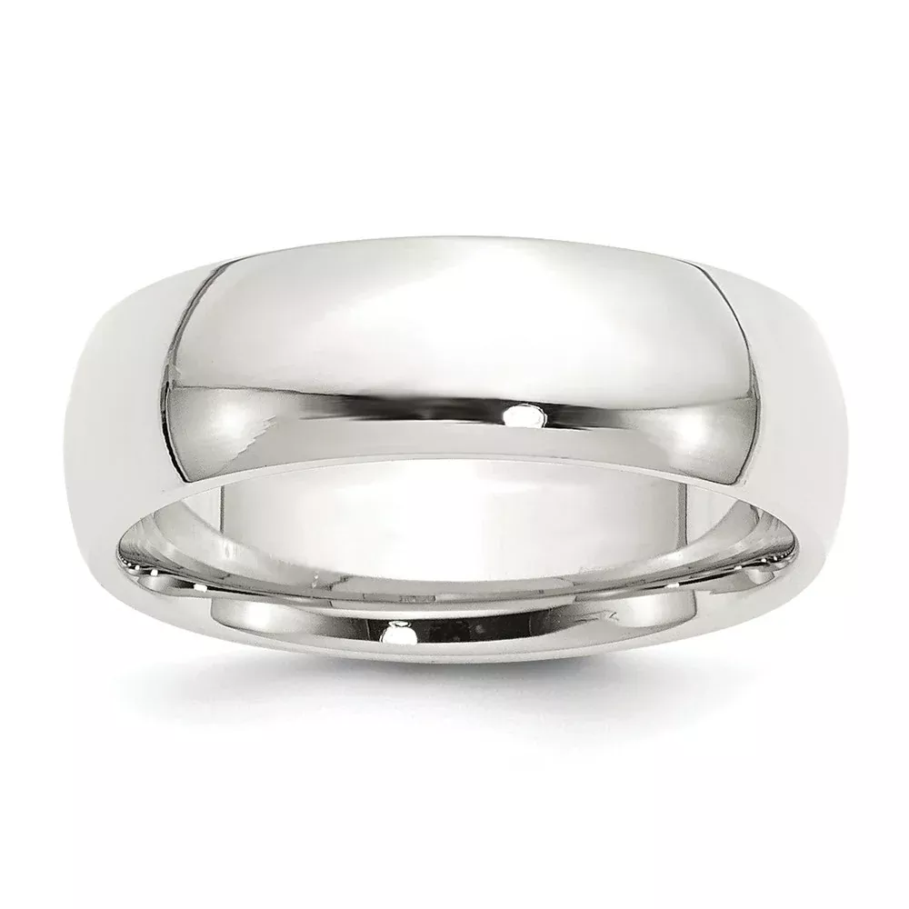 Sterling Silver Ss 7mm Comfort Fit Size 15.5 Band