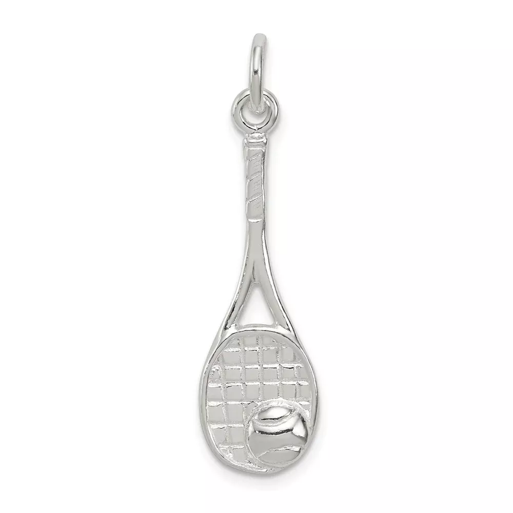 Sterling Silver Tennis Racquet Charm