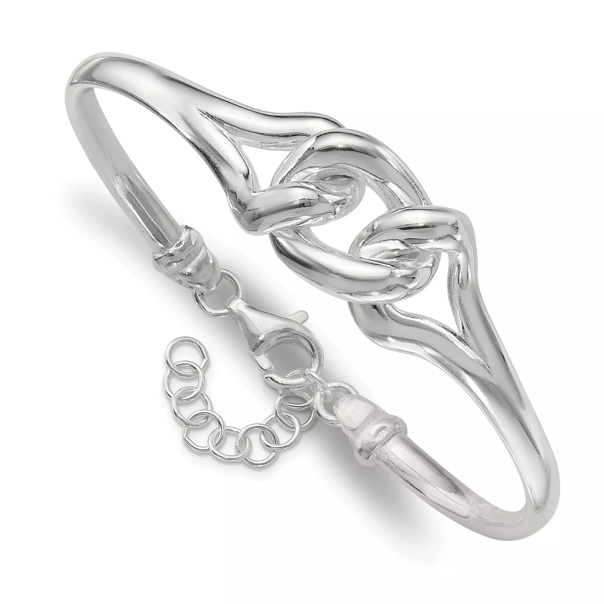 Sterling Silver w/1in ext. Bangle Bracelet
