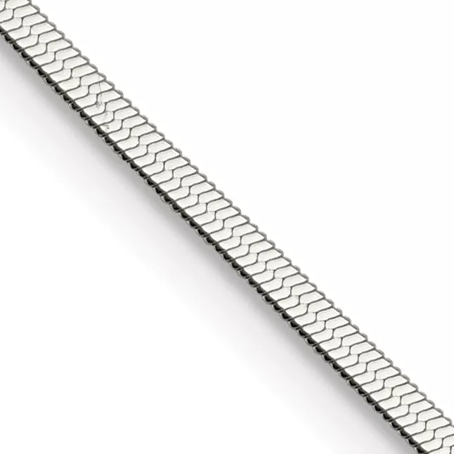 Women's Stainless Steel Herringbone Chain Necklace 2.4mm