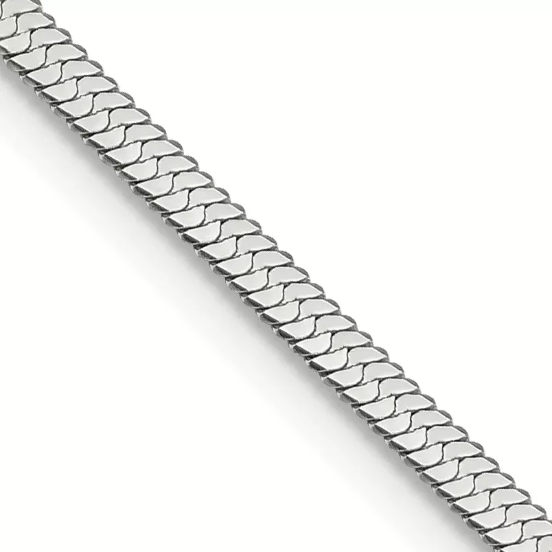 Women's Stainless Steel Herringbone Chain Necklace 3.4mm